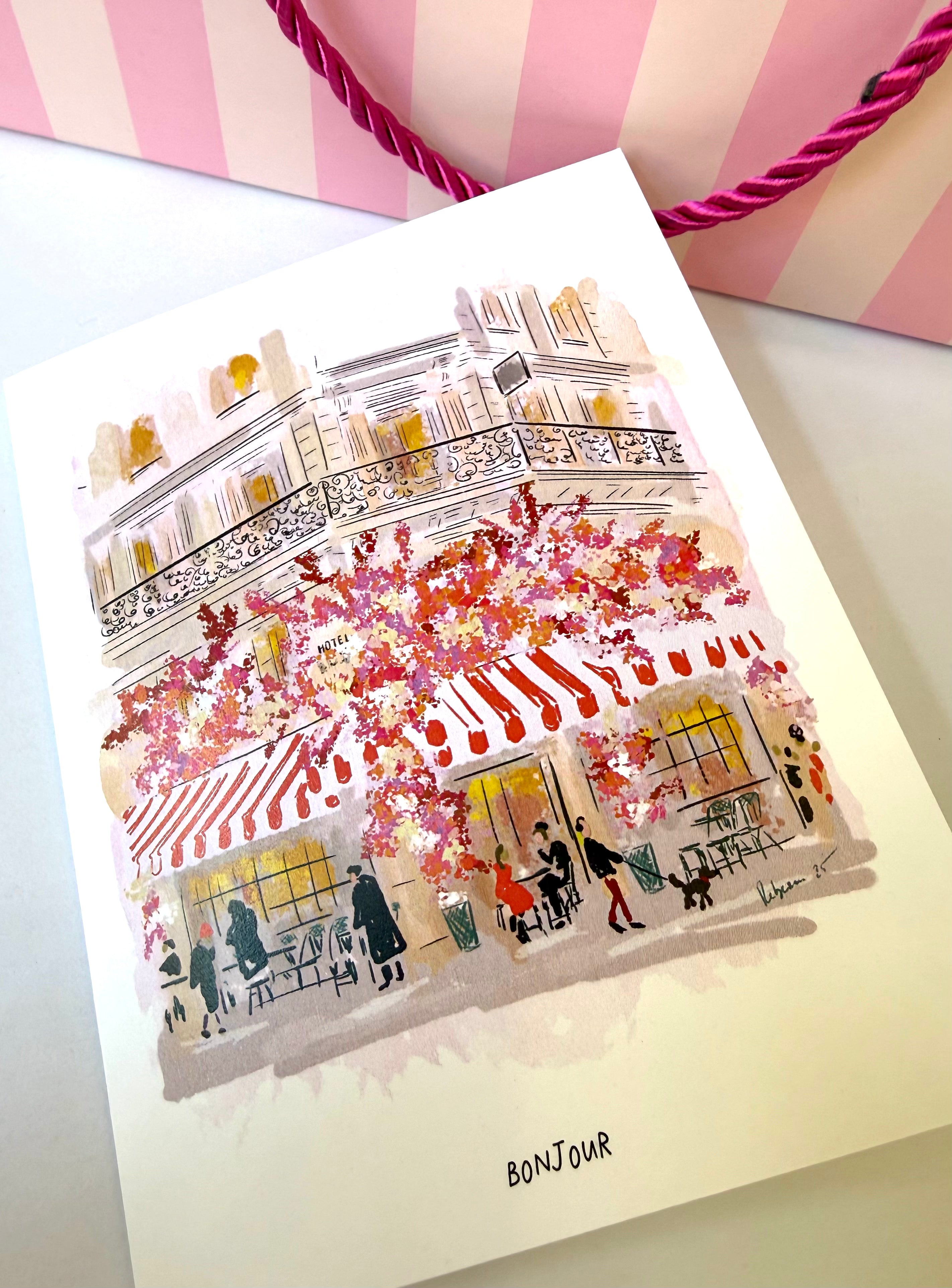 BONJOUR! CAFE-NOTECARD
