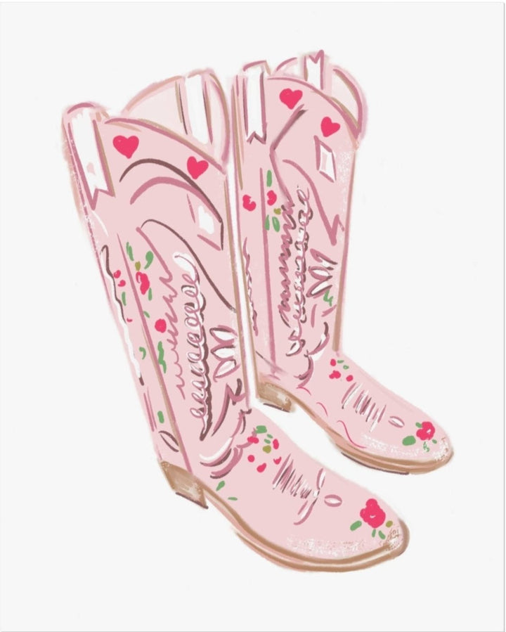 PINK BOOTS - Art Print