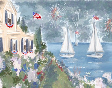 4TH OF JULY IN THE CAPE-NOTE CARD