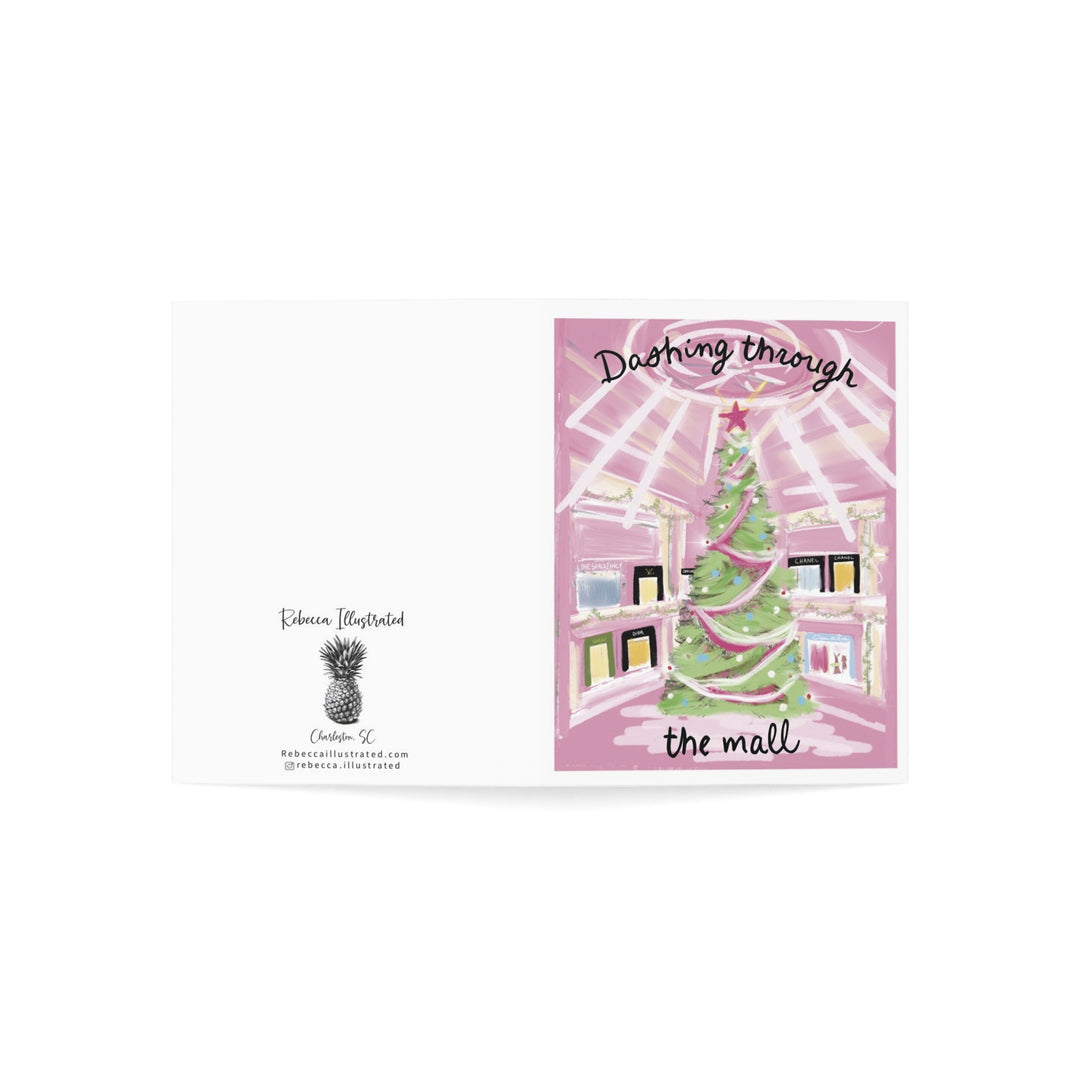 DASHING THROUGH THE MALL  - Note Card