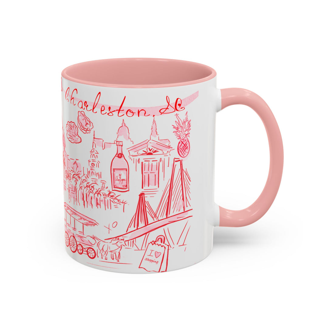 Pink & Red Everything Charleston Mug, 11oz