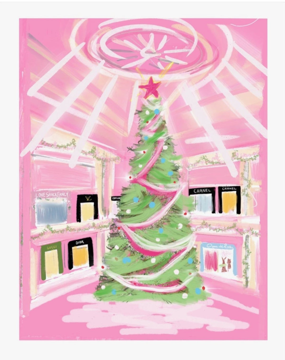 DASHING THROUGH THE MALL - Art Print