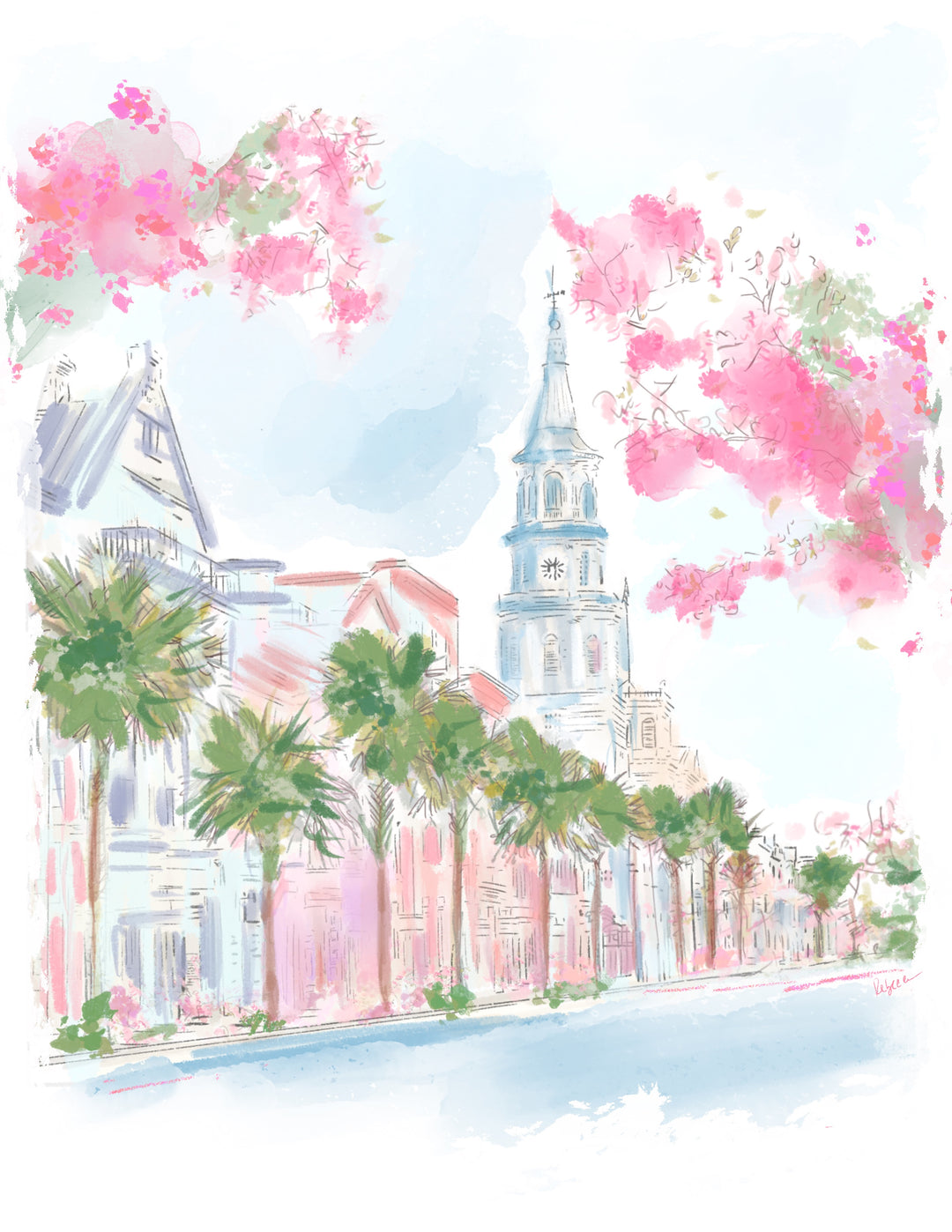 COASTAL SPRING ST. -Art Print