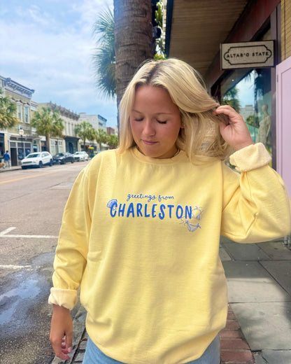 GREETING FROM CHARLESTON-Crewneck