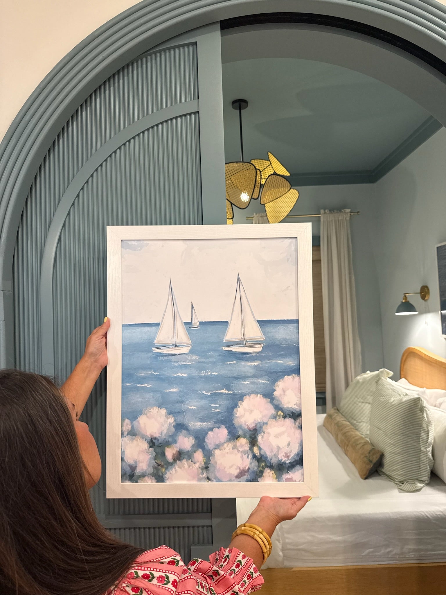 WHITE SAILBOAT - Art Print