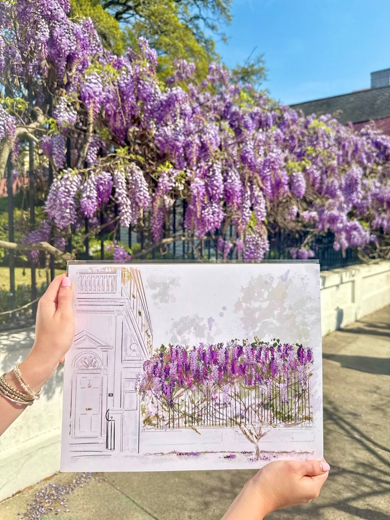 WISTERIA IN SPRING- ART PRINT