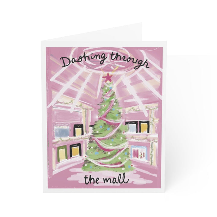 DASHING THROUGH THE MALL  - Note Card