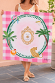 PINK GINGHAM-MAHJONG MAT