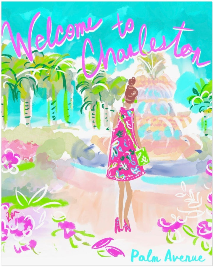 LILLY PULITZER WELCOME TO CHARLESTON - Art Print