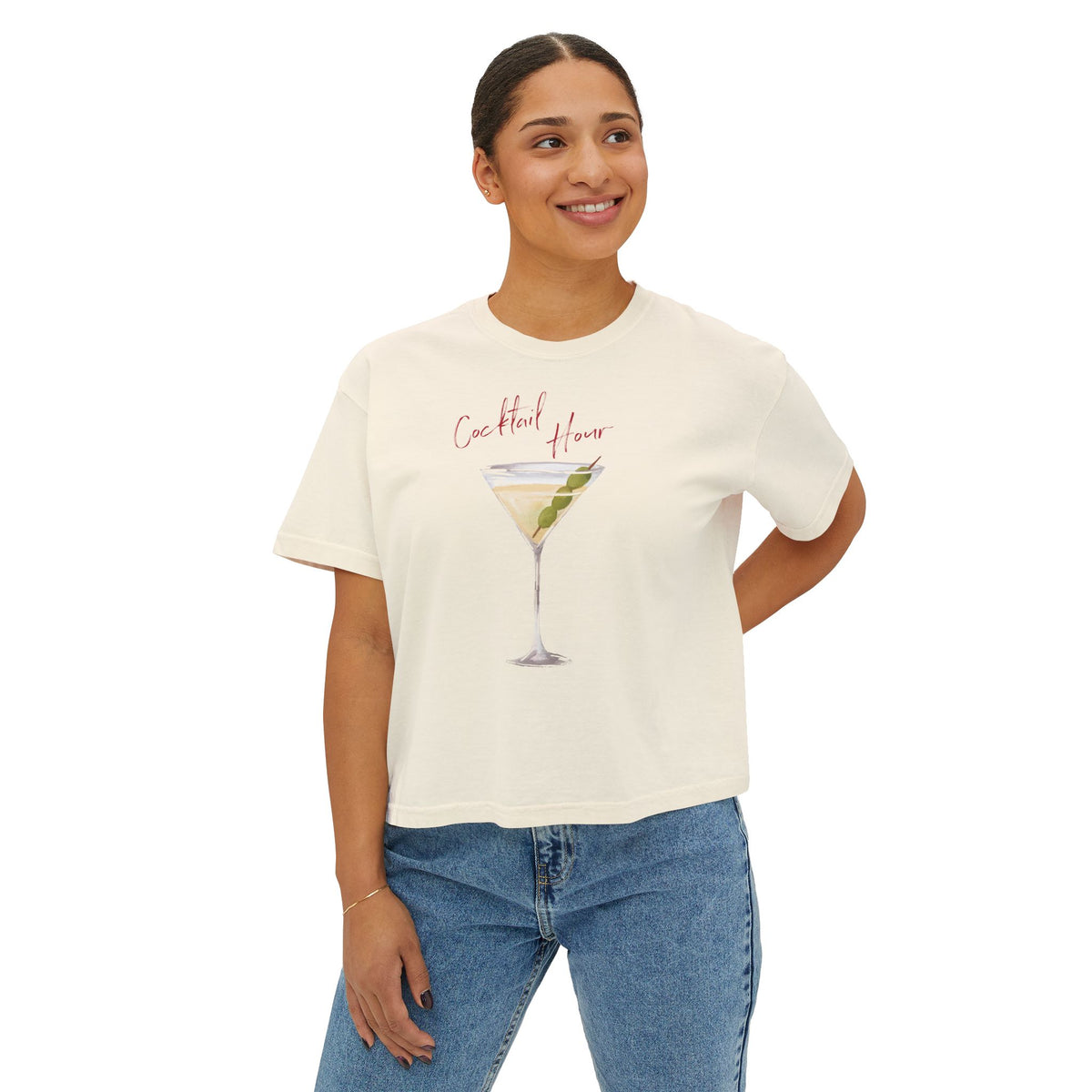 COCKTAIL HOUR MARTINI - Women's Boxy Tee