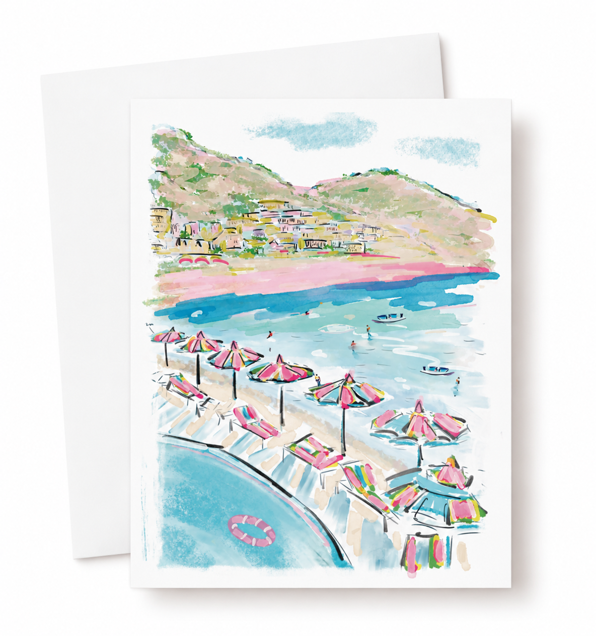 AMALFI UMBRELLAS - Note Card