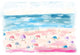 COASTAL BEACH UMBRELLAS - Note Card