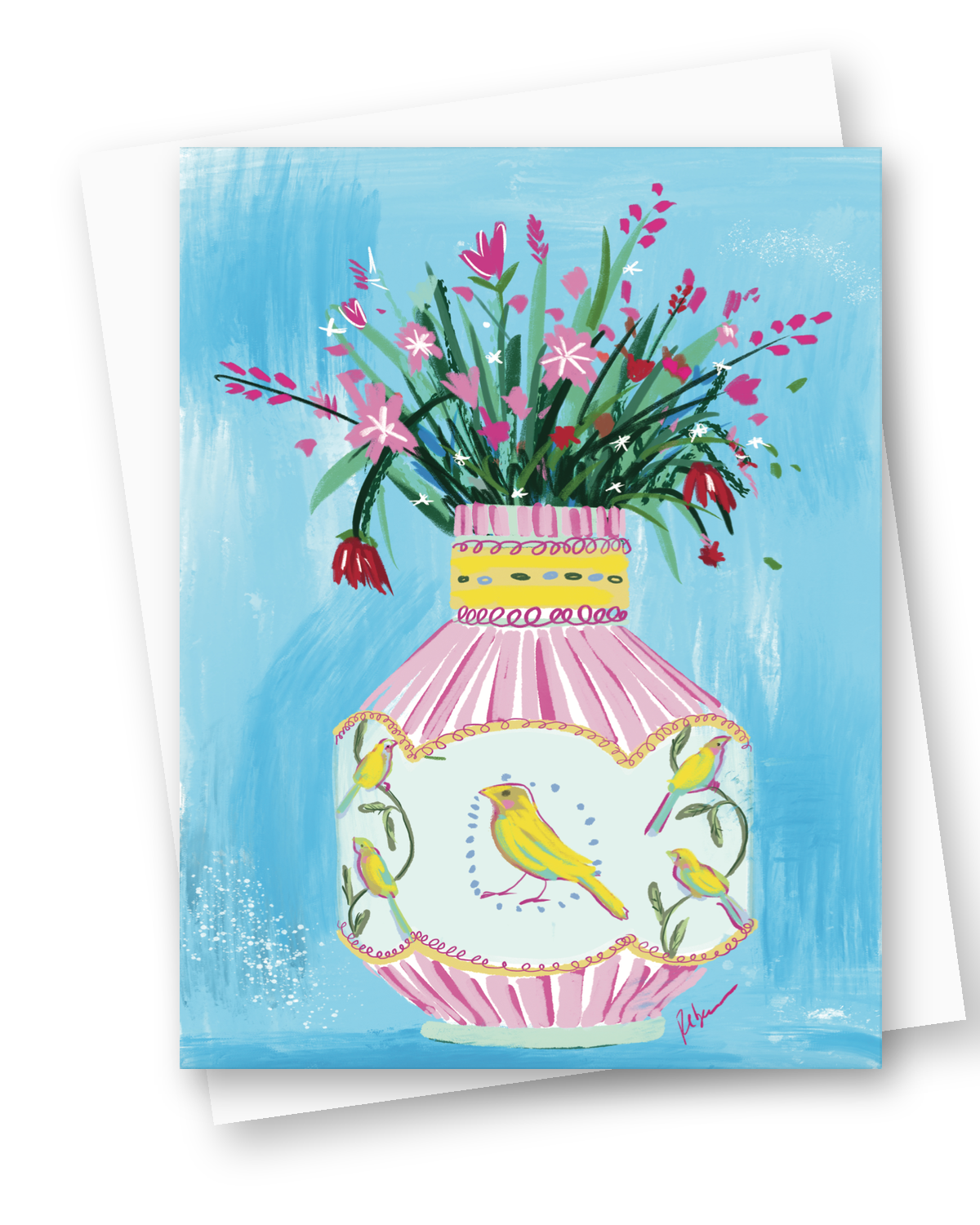 BIRD VASE - Note Card