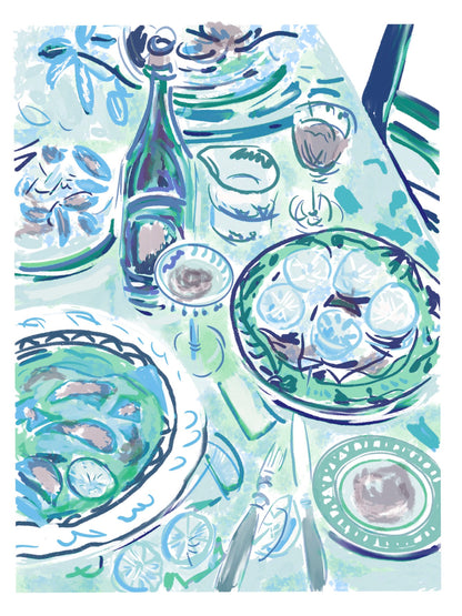 BLUE HOUR TABLE - Art Print