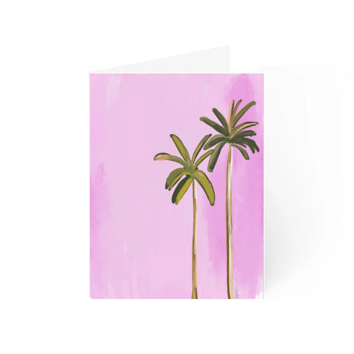 PINK PALMS - Note Card