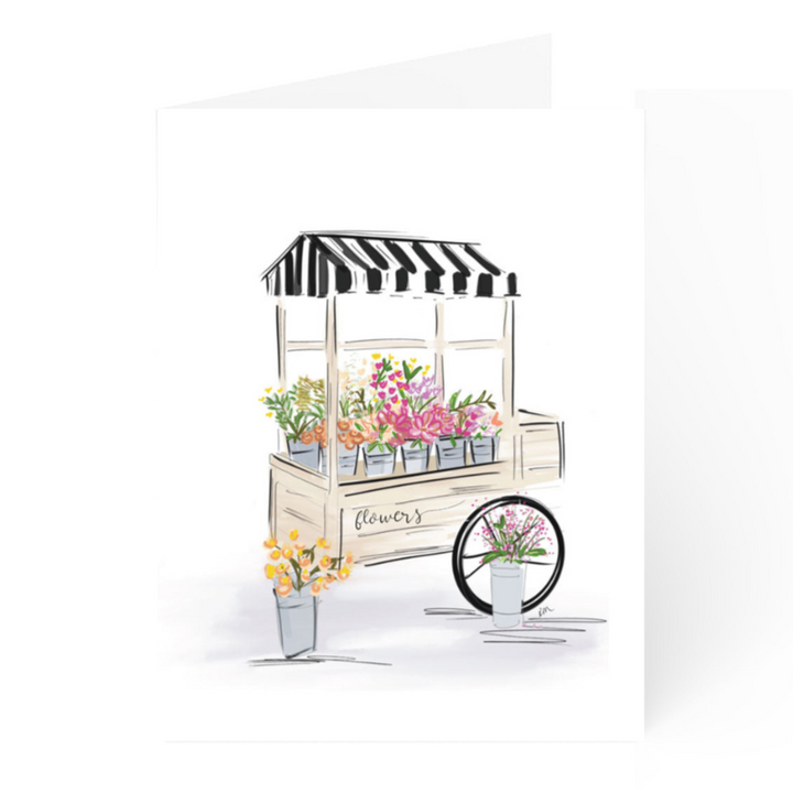 FLOWER CART - Note Card