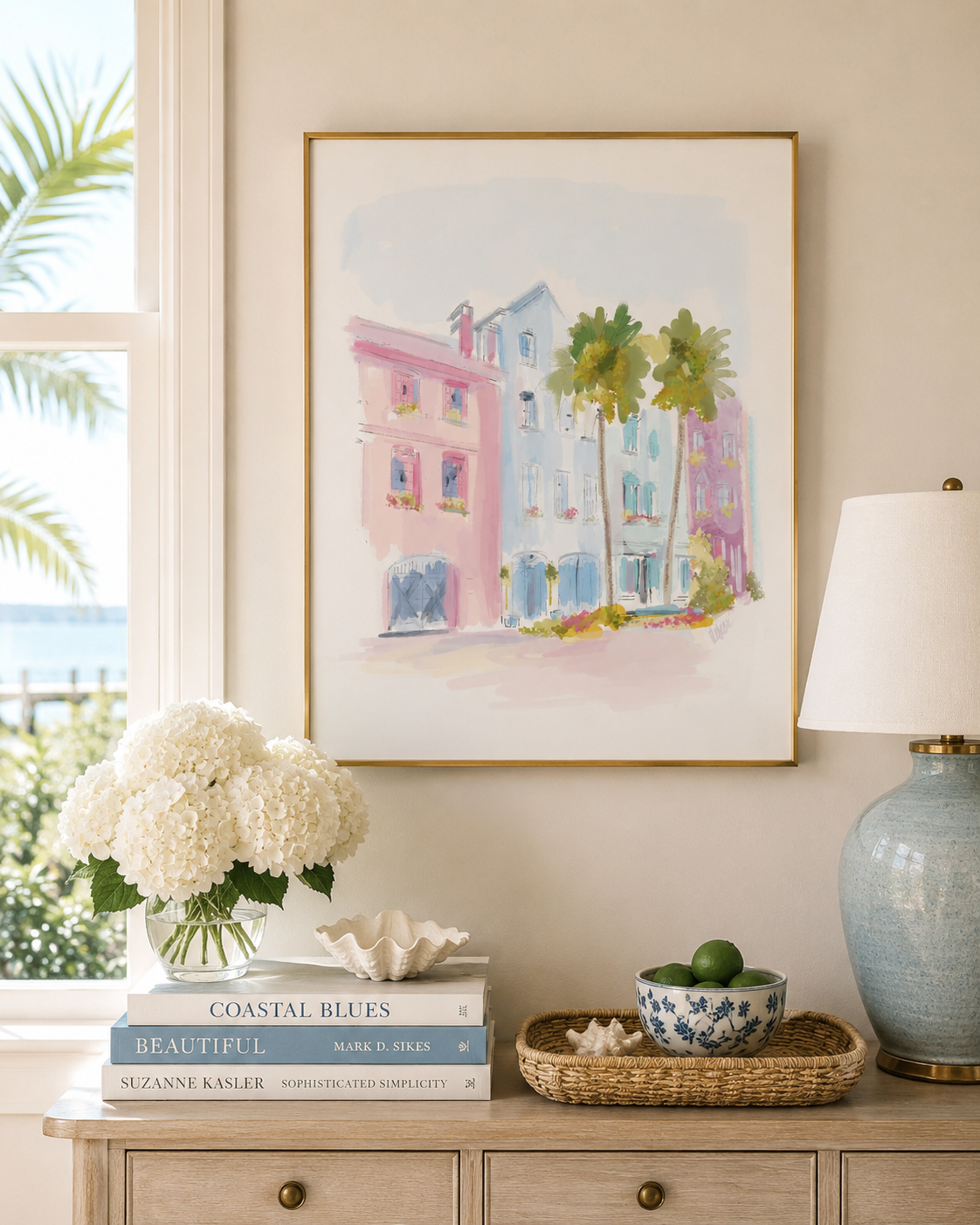 COASTAL RAINBOW ROW - Art Print