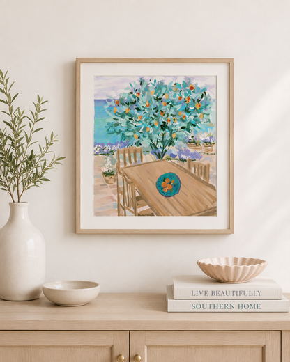 DINNER IN GREECE - Art Print