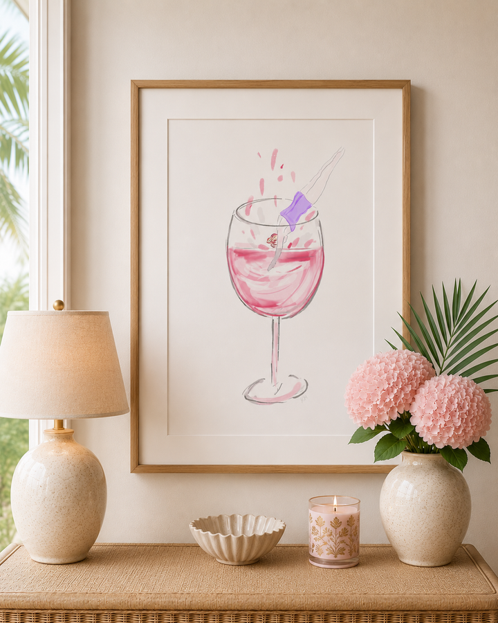 DIVING IN - Art Print