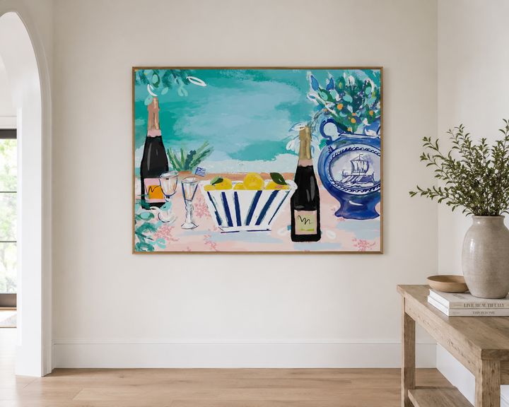 LUNCH IN SANTORINI - Art Print