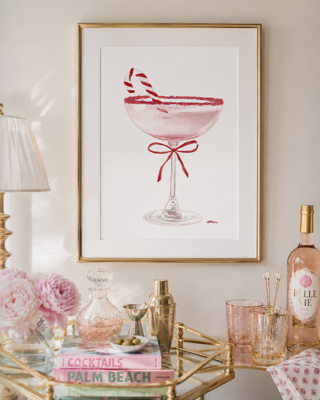 HOLIDAY CANDY CANE DRINK - Art Print