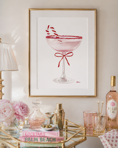 HOLIDAY CANDY CANE DRINK - Art Print
