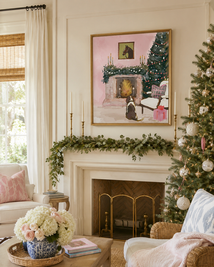 CHRISTMAS FIREPLACE - Art Print