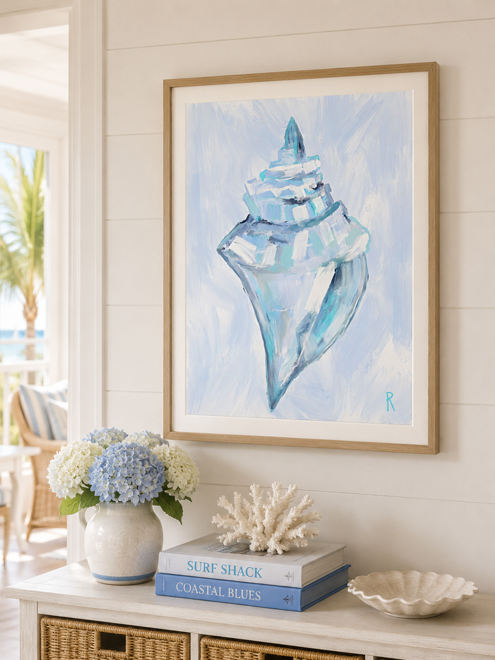 CONCH BLUES- Art Print