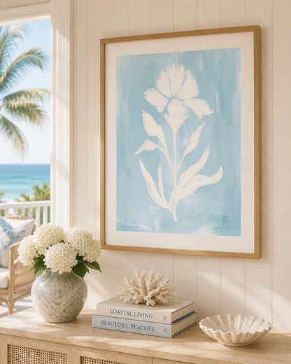 SEA GLASS FLORAL- Art Print