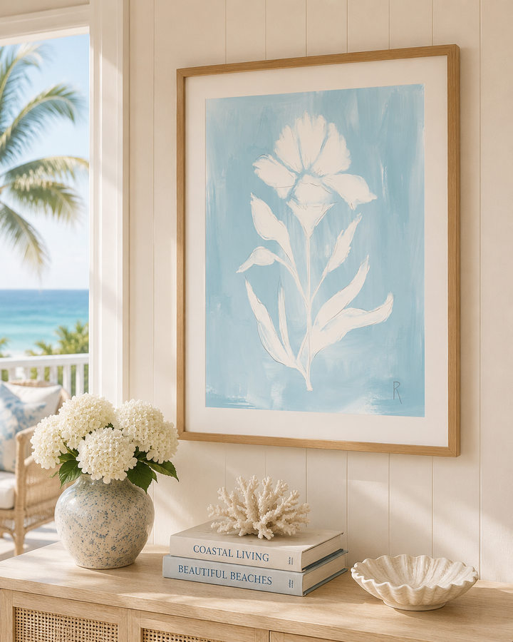 SEA GLASS FLORAL- Art Print