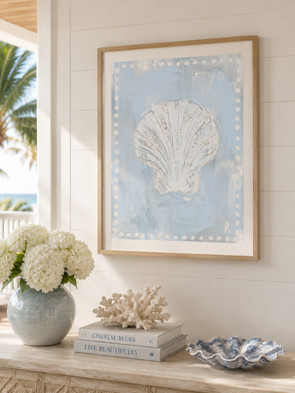 BLUE BY THE SHORE- Art Print