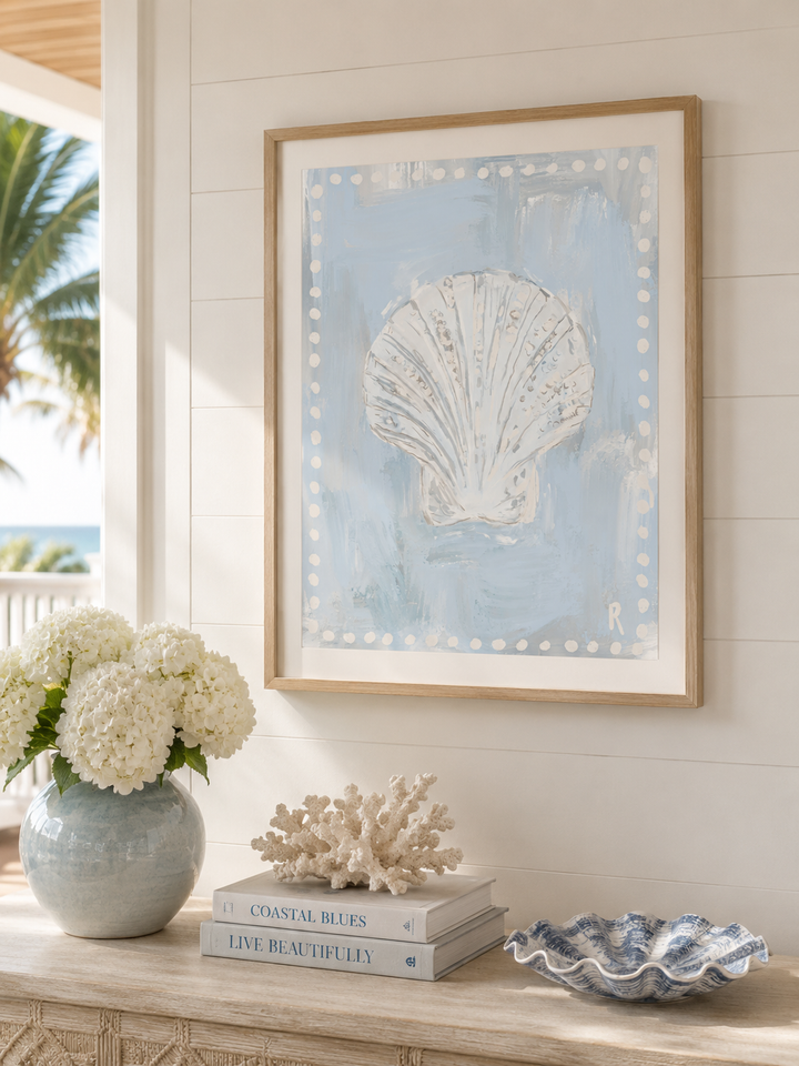BLUE BY THE SHORE- Art Print