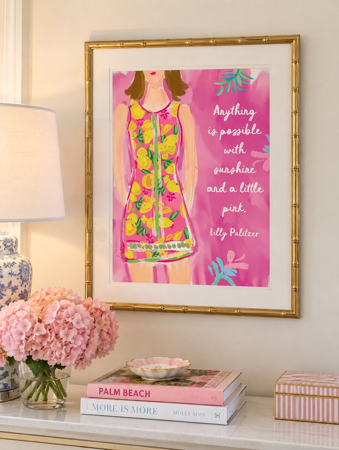 LILLY PULITZER PINK & SUNSHINE - Art Print