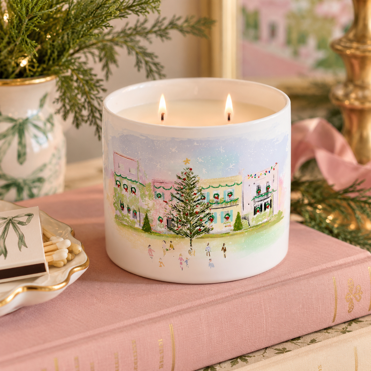 RAINBOW ROW CHRISTMAS- Candle