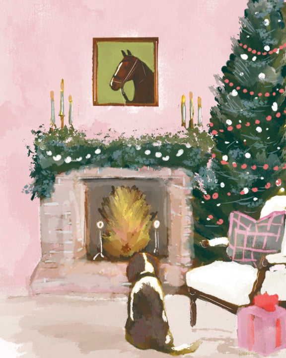 CHRISTMAS FIREPLACE - Art Print