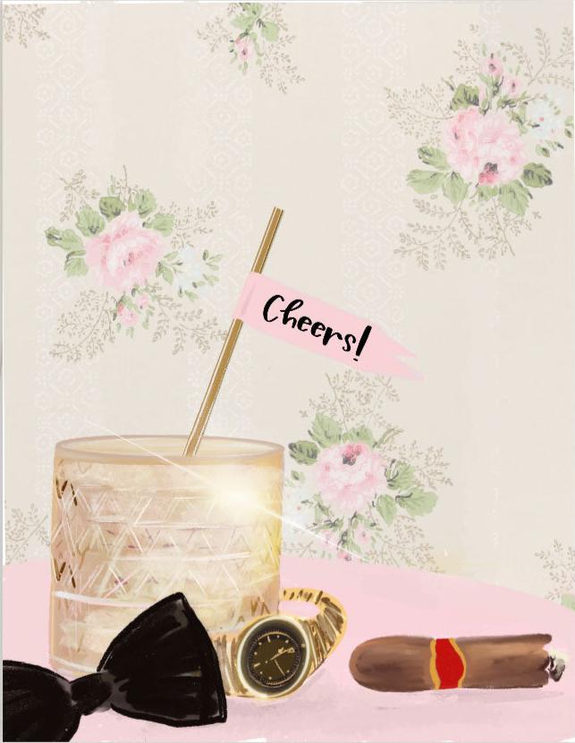 CHEERS CIGAR!  - Note Card
