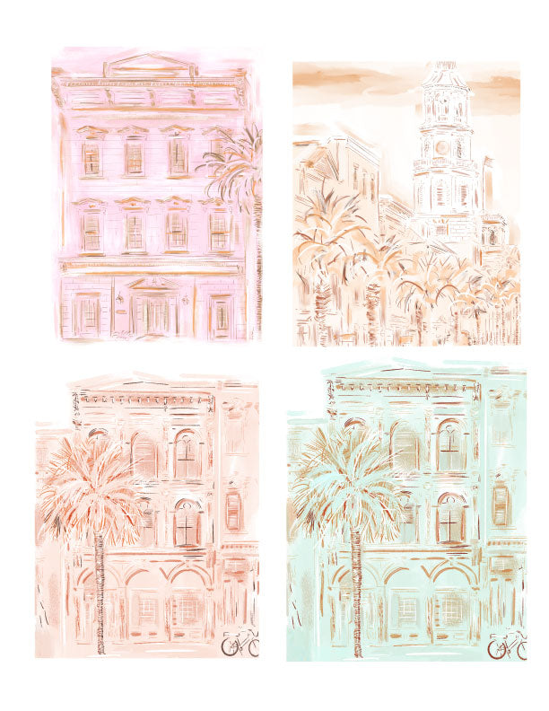 PINK IN CHARLESTON - Art Print