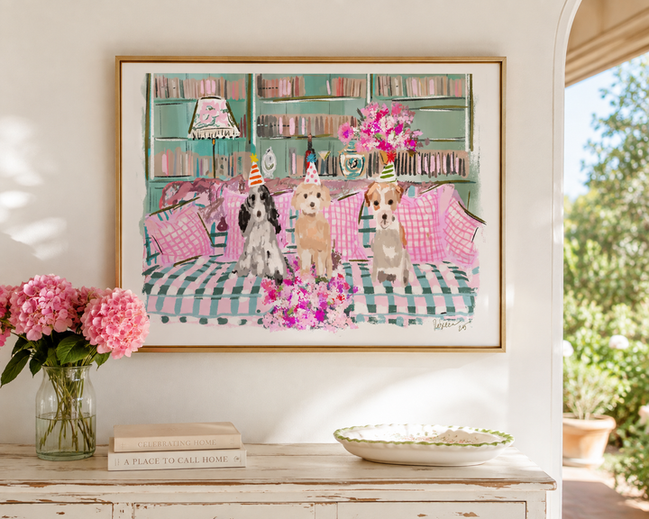 COUCH PAWTY-ART PRINT
