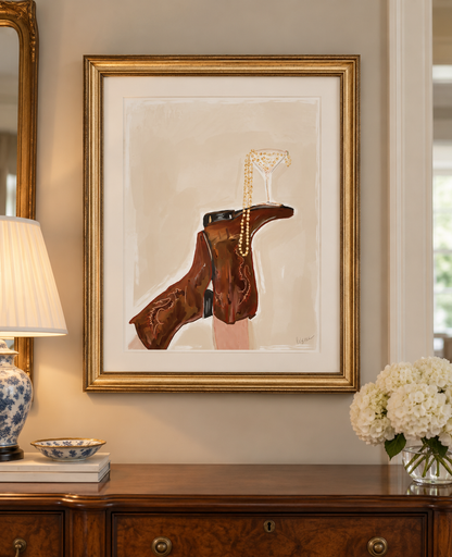 MARTINI BOOTS Art Print