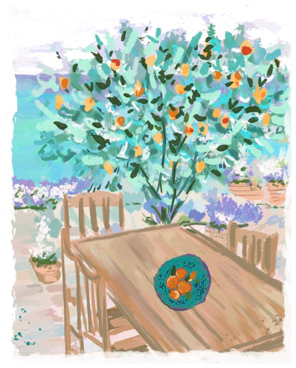 DINNER IN GREECE - Art Print