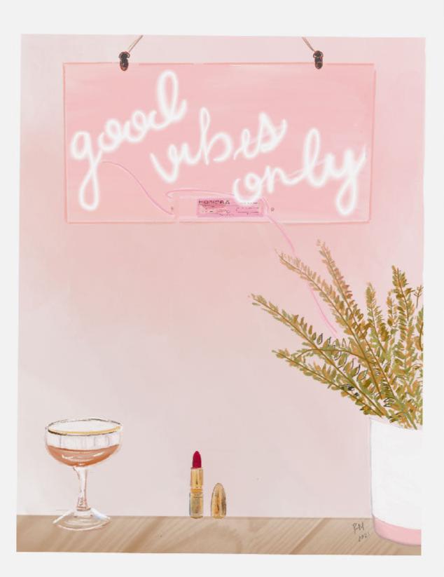 GOOD VIBES ONLY - Note Card