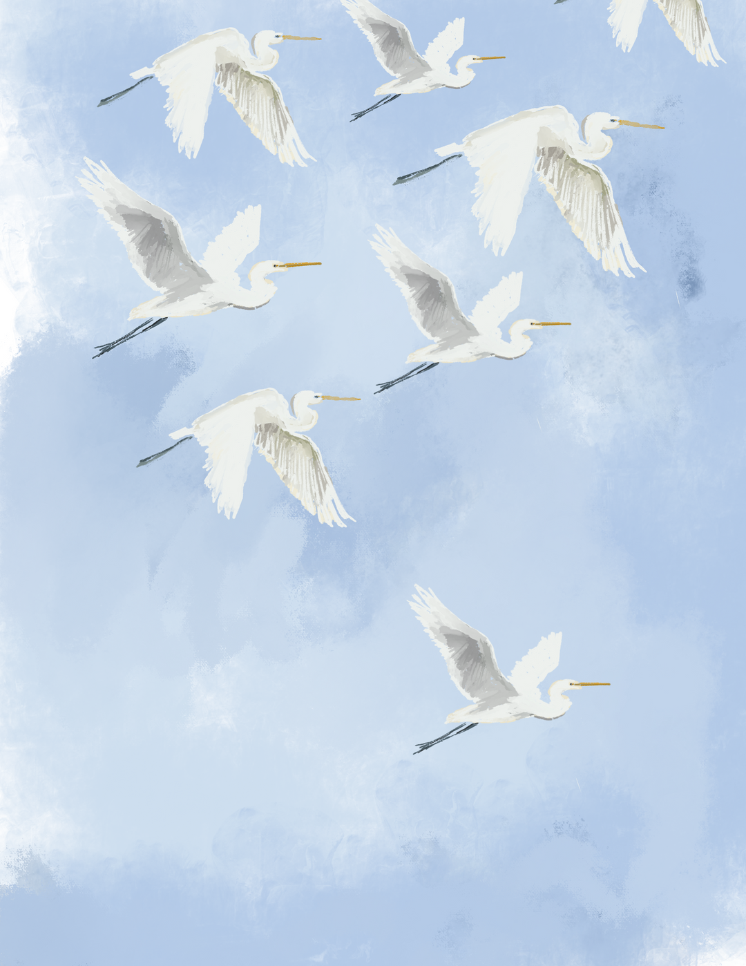 HERONS -Art Print