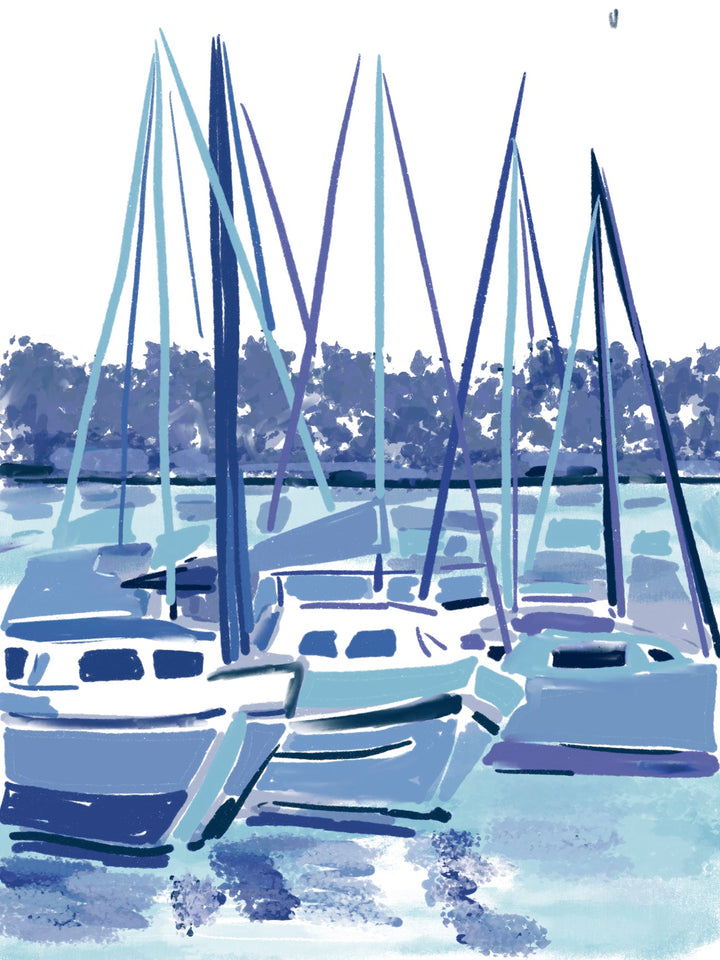 HARBOR TONE BLUES - Art Print