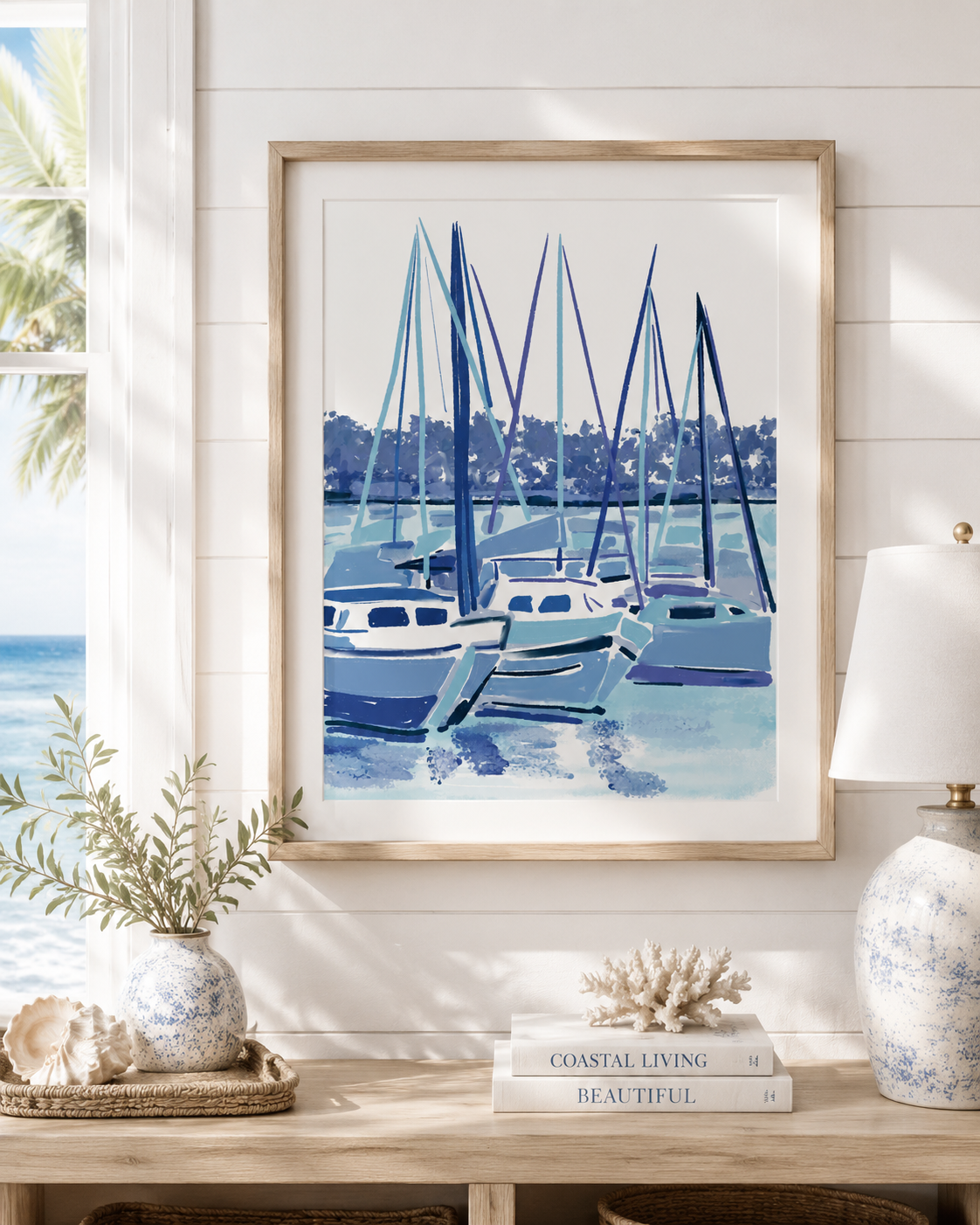 HARBOR TONE BLUES - Art Print