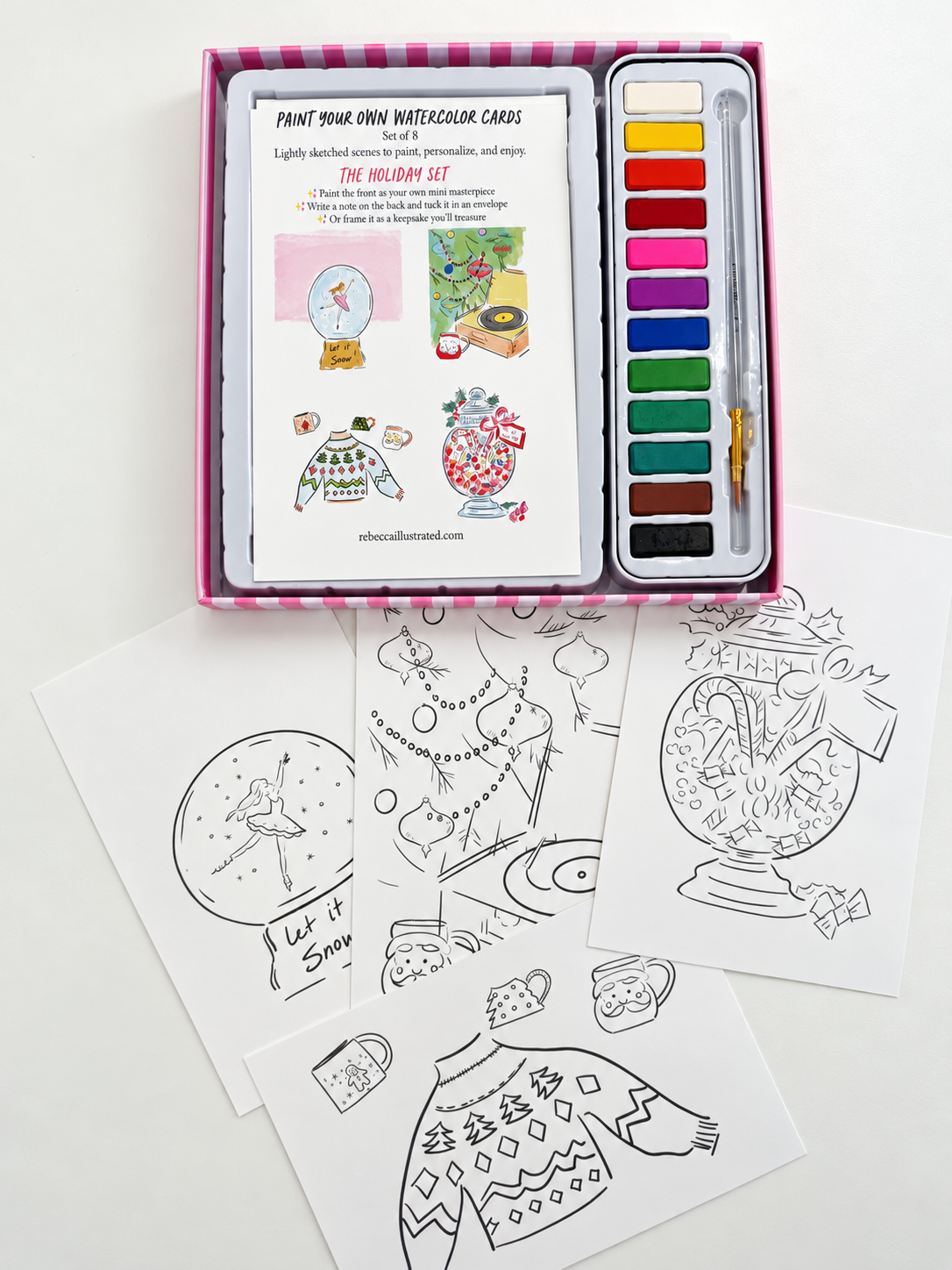 PAINT YOUR OWN: Watercolor Kit- The Holiday Set