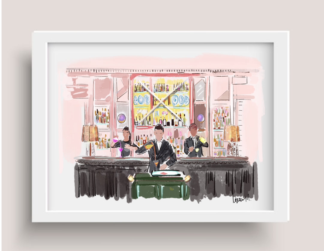 MARTINI O'CLOCK AT THE CONNAUGHT - Art Print