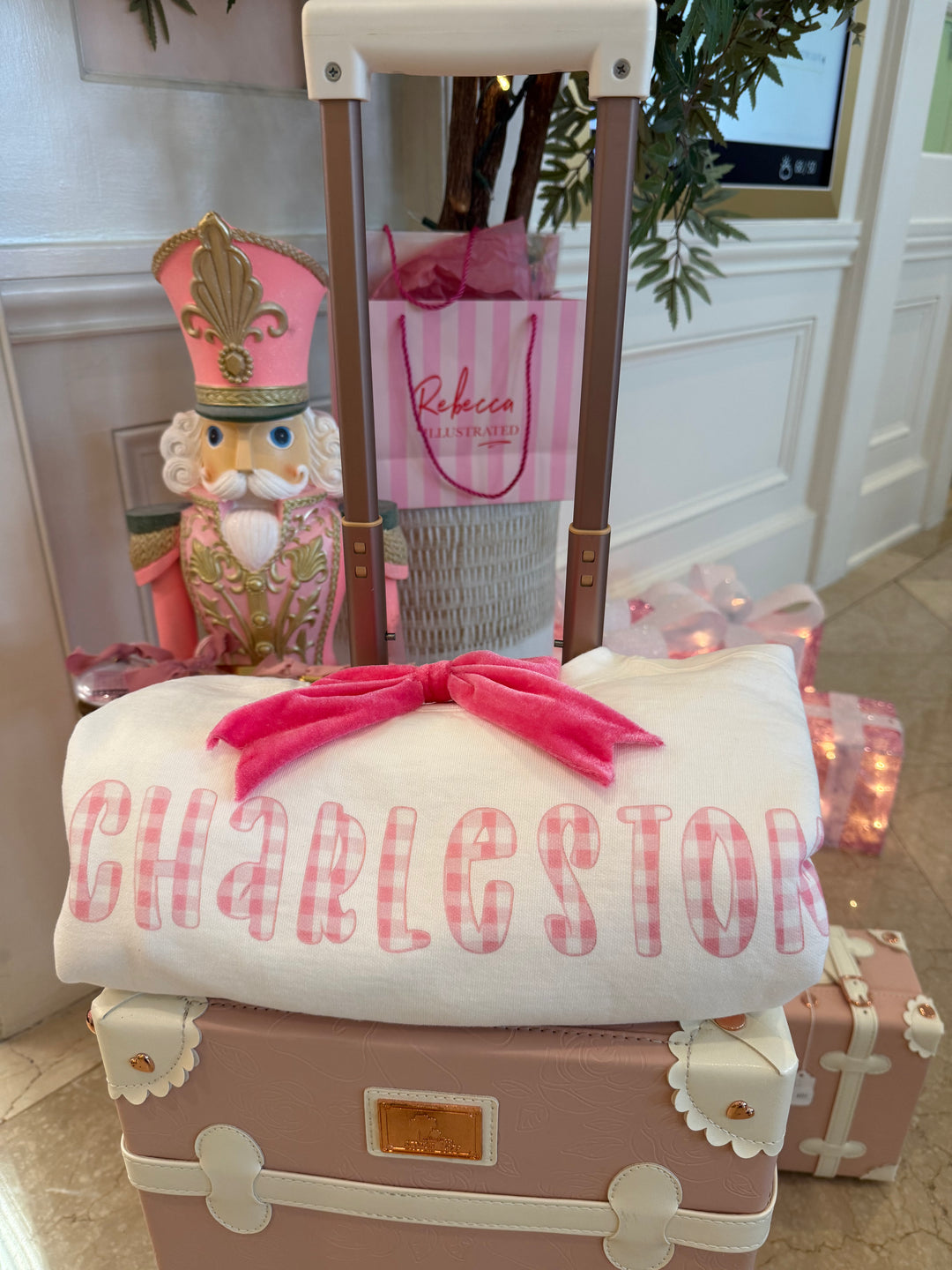 GINGHAM Sweatshirt Charleston Pink