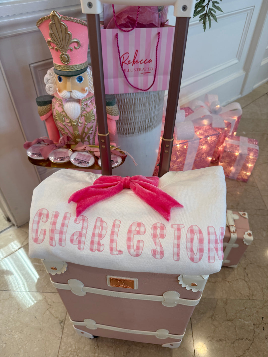 GINGHAM Sweatshirt Charleston Pink