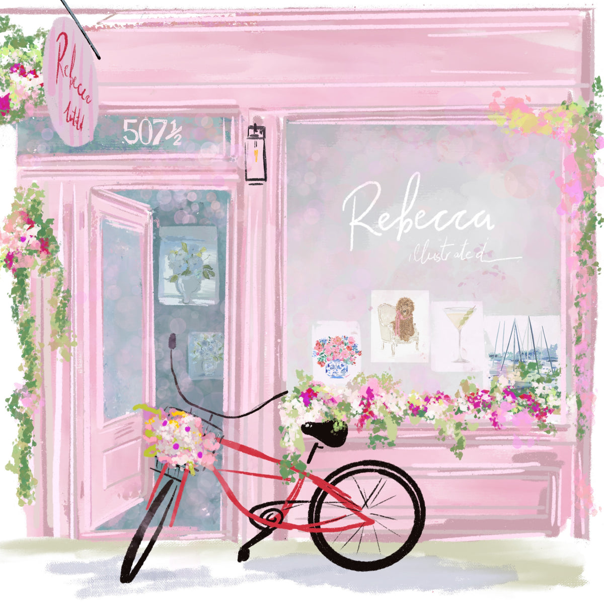 Rebecca Illustrated Art Print