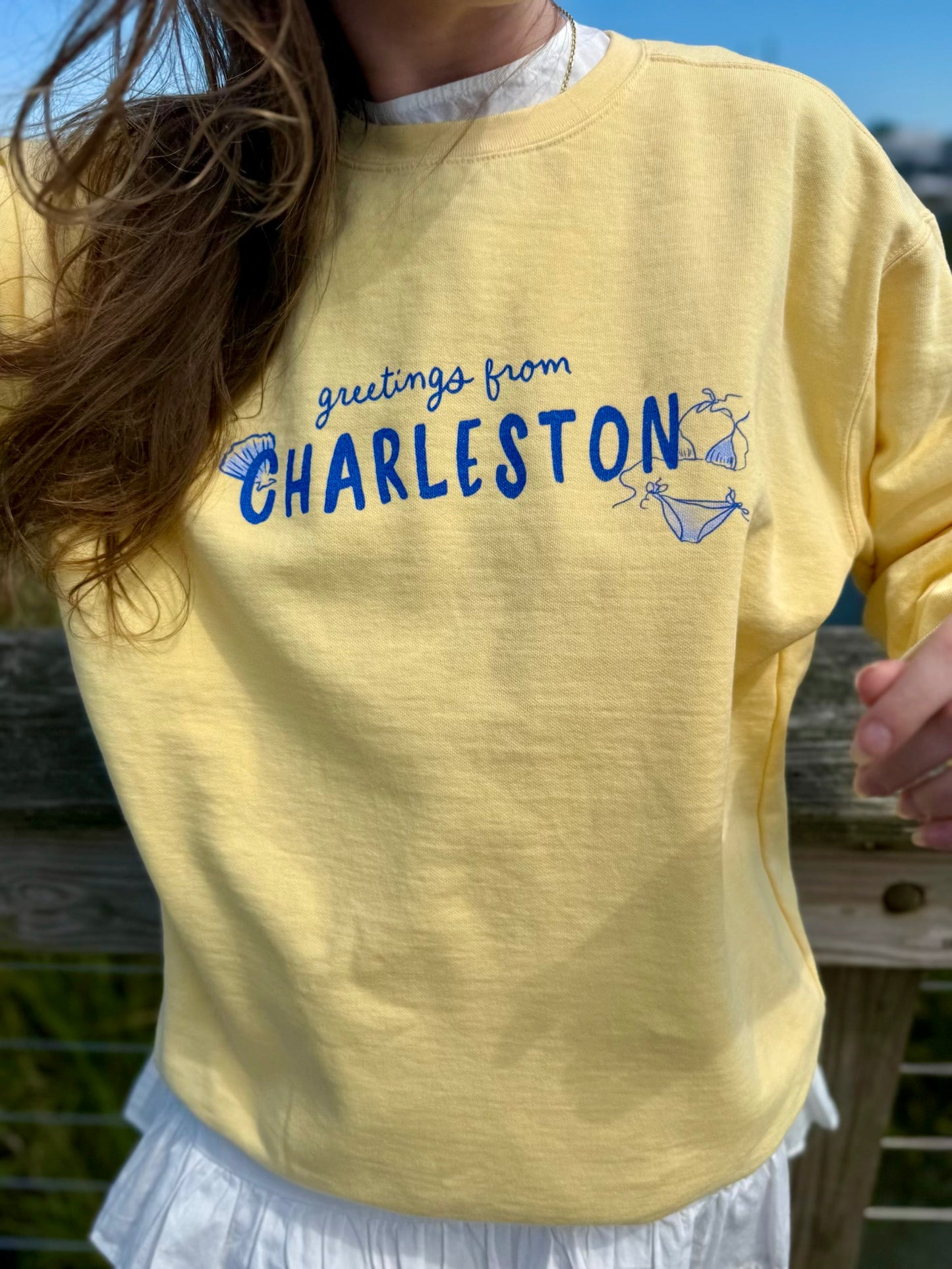 GREETING FROM CHARLESTON-Crewneck